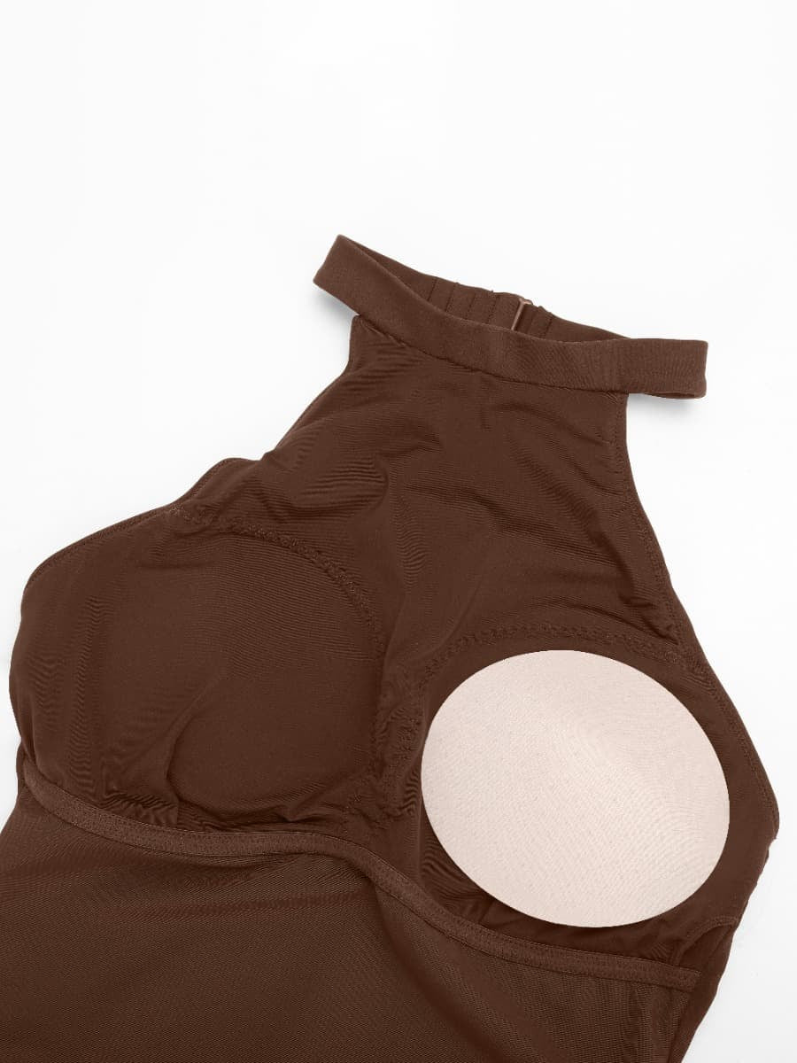 Wholesale One Piece Waist and Abdomen Shaping Shapewear Romper Halter